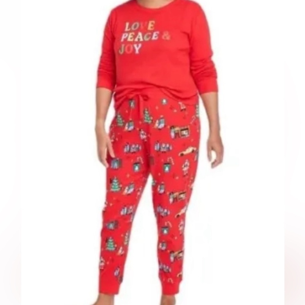 Wondershop Women’s Holiday Love, Peace & Joy‎ 2-Piece Sleep Set – Size Large NWT